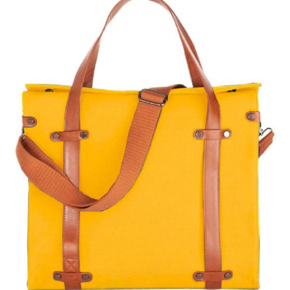 Modcloth Camp Director Snapped Tote Mustard